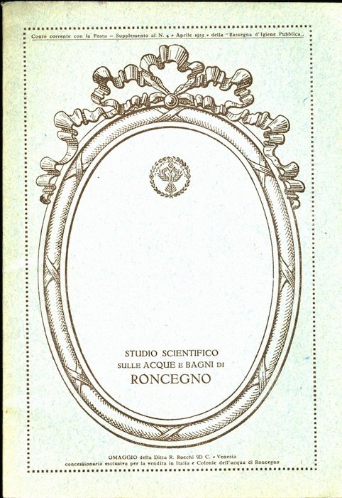 Studio scientifico sulle acque e bagni di Roncegno.