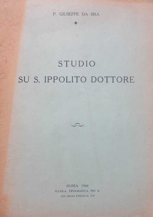 Studio su S. Ippolito dottore.