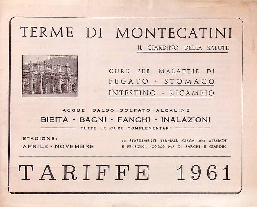 Terme di Montecatini, il Giardino della Salute, cure per malattie …