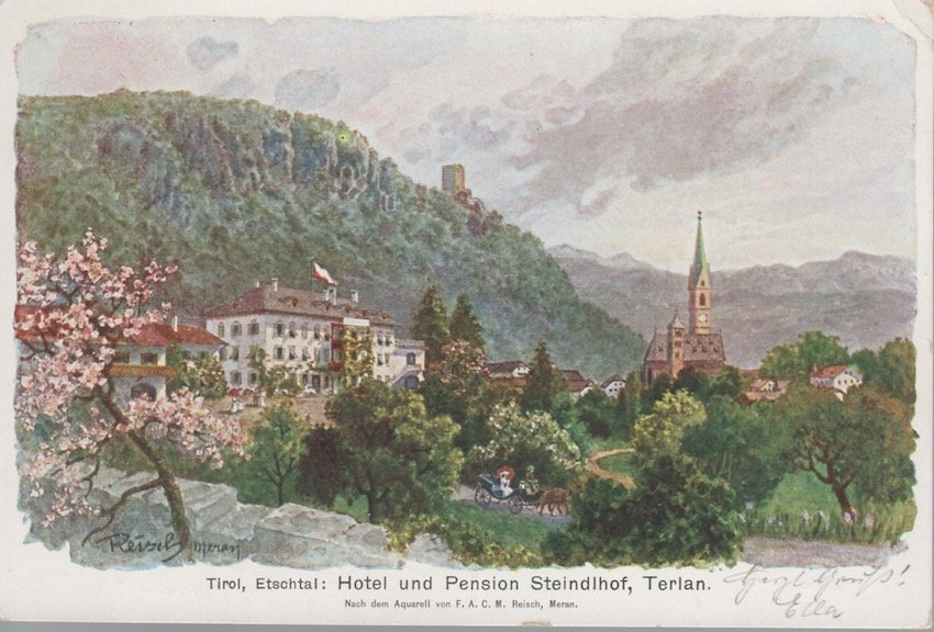 Tirol, Etschtal: Hotel un Pension Steindlhof, Terlan.