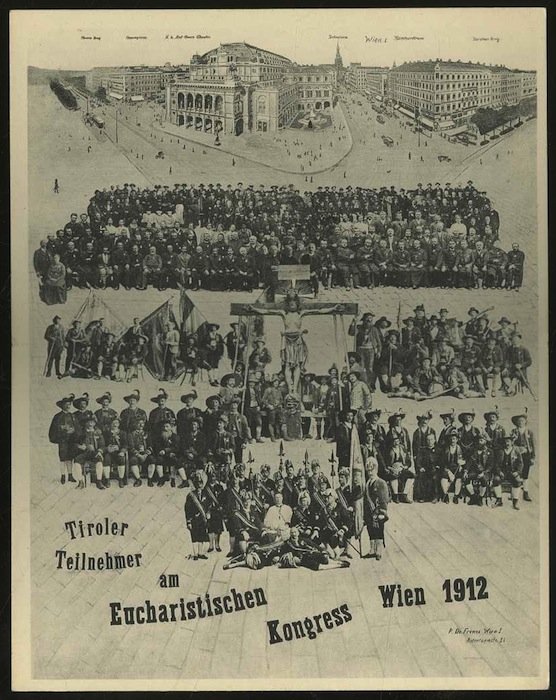 Tiroler Teilnehmer am Eucharistischen Kongress. Wien 1912.