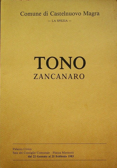 Tono Zancanaro: Palazzo Civico, Sala del consiglio comunale: dal 22 …