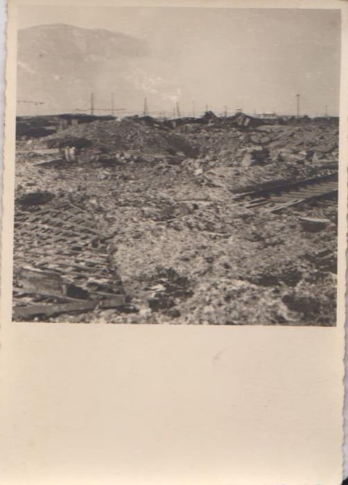 Trento - Bombardamento del 20/1/1945, particolare dello scalo Filzi.