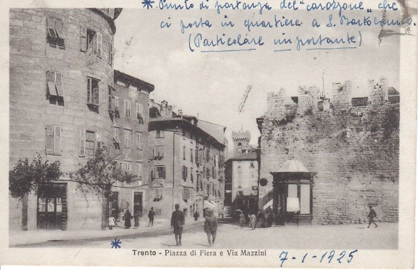 Trento - Piazza di Fiera e Via Mazzini.