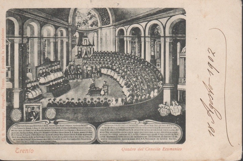 Trento - Quadro del Concilio di Trento.