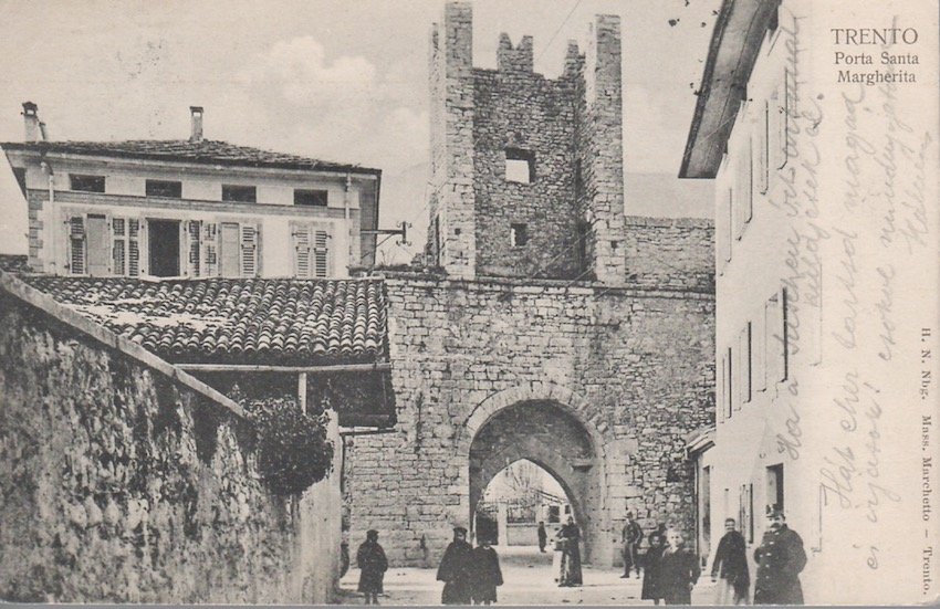 Trento - Torre Vanga e l'alveo vecchio dell' Adige.