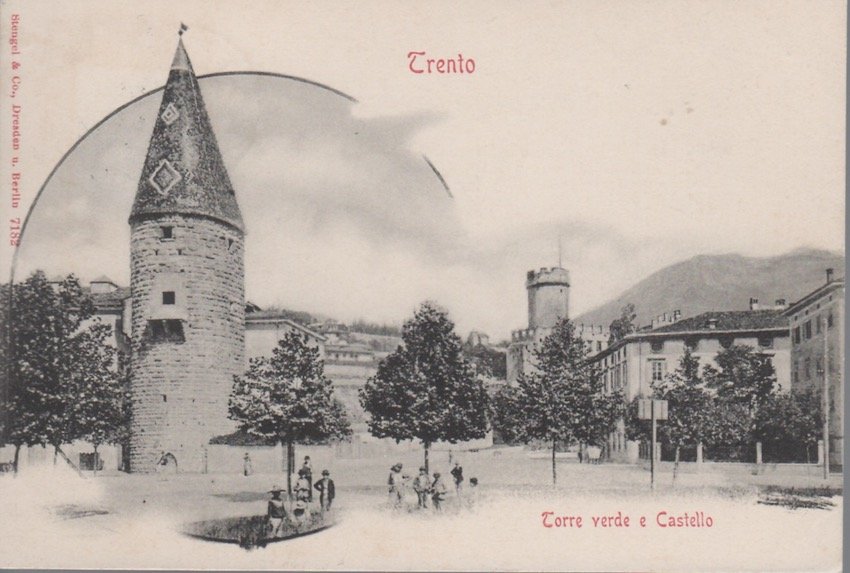 Trento - Torre Verde e Castello.
