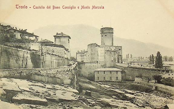 Trento. Castello del Buon Consiglio e Monte Marzola.