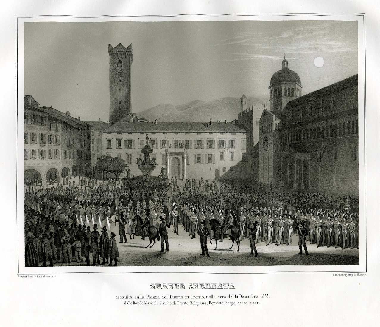 Trento, Grande serenata in piazza Duomo.