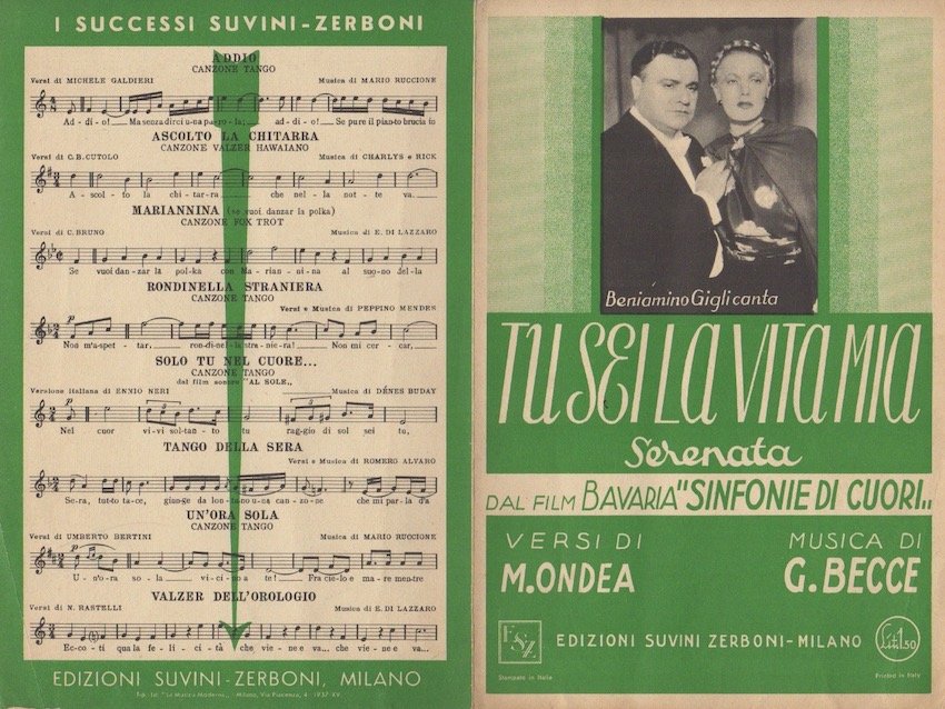 Tu sei la vita mia: serenata: dal film Bavaria "Sinfonie …