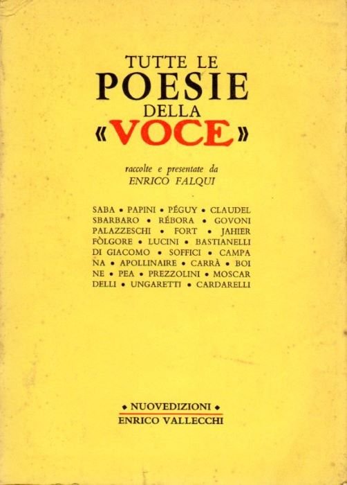Tutte le poesie della "Voce".