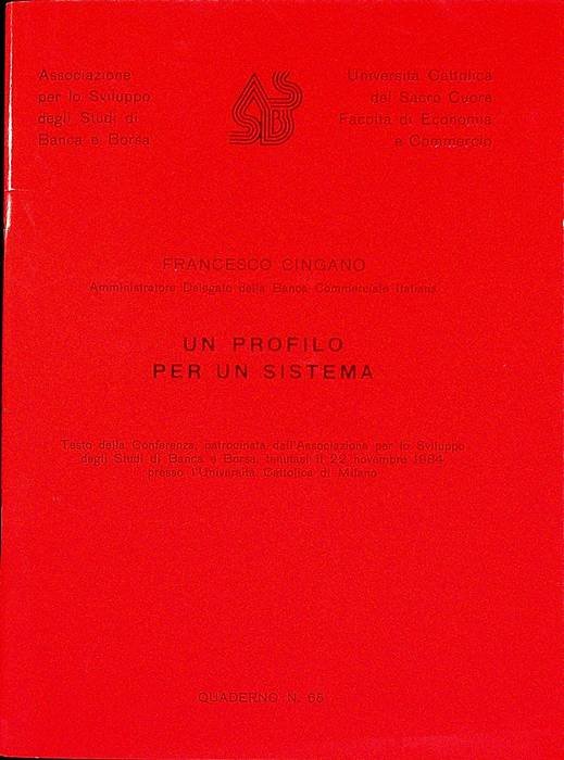 Un profilo per un sistema: testo della conferenza . tenutasi …