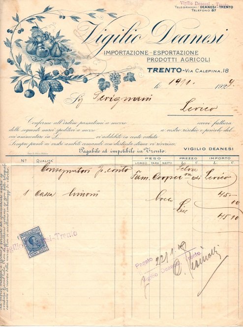 Viglio Deanesi: Trento.