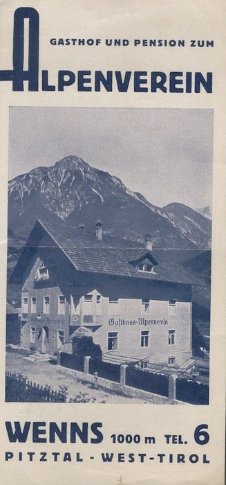 Wenns, Gasthof und pension zum Alpenverein, Tirol.