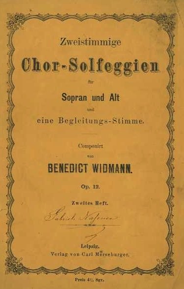 Zweistimmige Chor-Solfeggien fÃ¼r Sopran und Alt u. e. Begleitungs-Stimme.