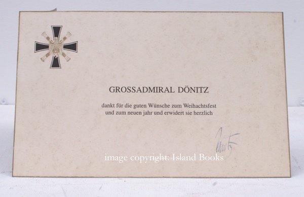 Christmas Card for 1944. SIGNED BY DONITZ IN 1944