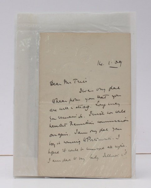 Autograph Letter signed. A.L.s FROM EARL JELLICOE