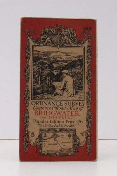 Ordnance Survey Contoured Road Map of Bridgwater and District. Popular …