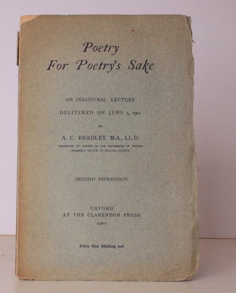 Poetry for Poetry's Sake. An Inaugural Lecture delivered on June …