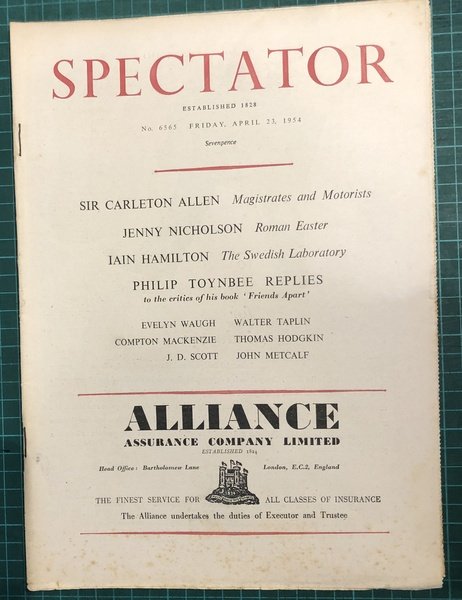 'A Mid-Victorian Spiv' [review in] Spectator No. 6565. April 23 …