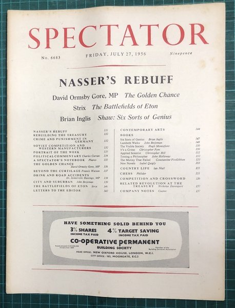 'City & Suburban' [in] Spectator No. 6683. July 27 1956. …