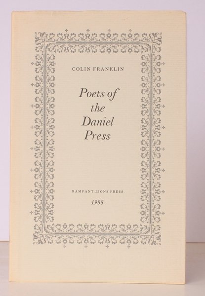 Poets of the Daniel Press. [First Paperback Edition]. NEAR FINE …