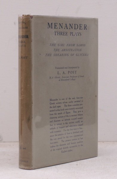 Broadway Translations. Menander. Three Plays. The Girl from Samos. The …