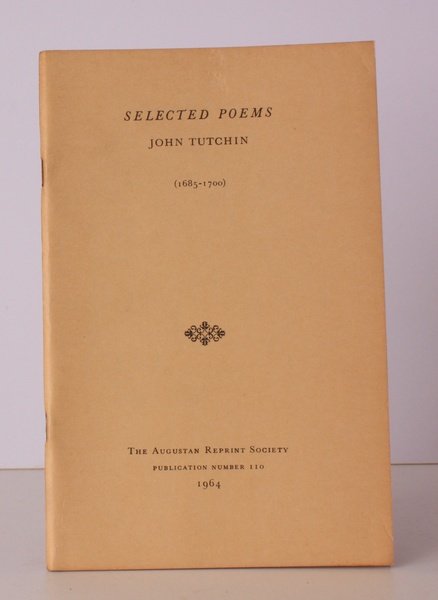 Selected Poems (1685-1700). Introduction by Spiro Peterson. [Facsimile reissue]. NEAR …