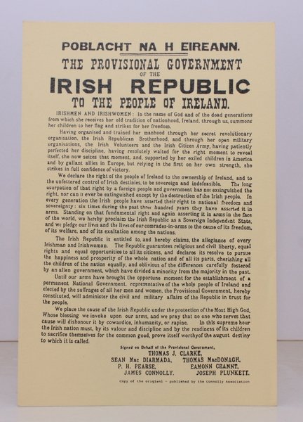 Poblacht na h Eireann. [Facsimile reissue.] PROCLAMATION OF THE IRISH …