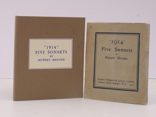 '1914'. Five Sonnets by Rupert Brooke. ORIGINAL WRAPPERS IN CUSTOM …