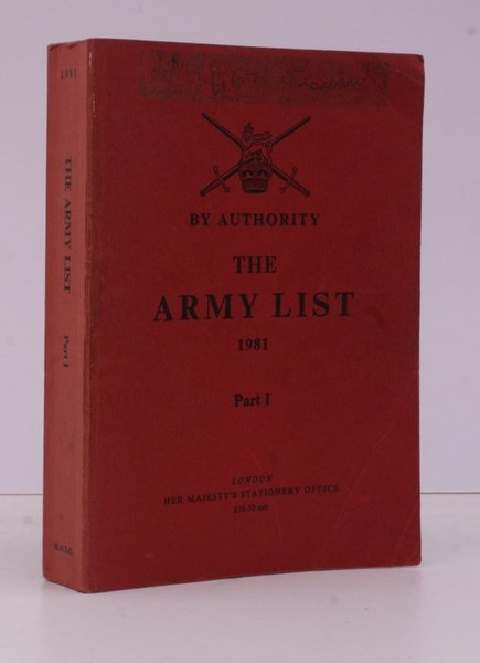 The Army List. 1981. Part I. BRIGHT, CLEAN COPY