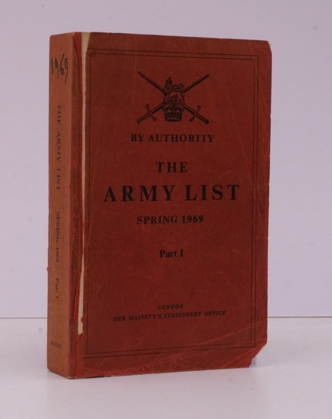 The Army List. Spring 1969. Part I. BRIGHT, CLEAN COPY
