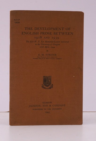 The Development of English Prose between 1918 and 1939. The … | Immagine principale