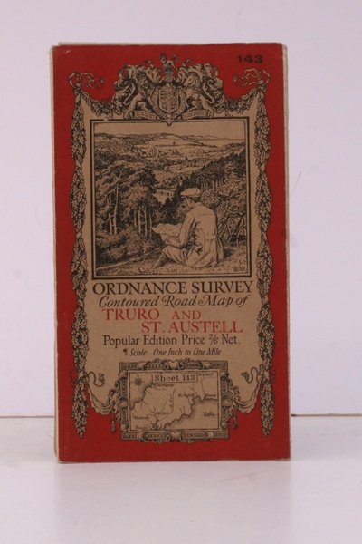 Ordnance Survey Contoured Road Map of Truro and St. Austell. …
