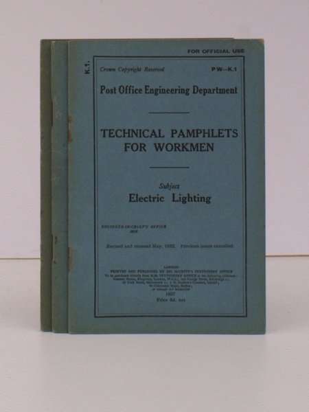 Technical Pamphlets for Workmen. [Group K]. BRIGHT COPIES IN ORIGINAL …