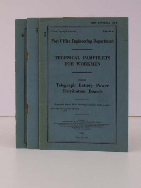Technical Pamphlets for Workmen. [Group G]. [NEAR COMPLETE SET, WANTING …