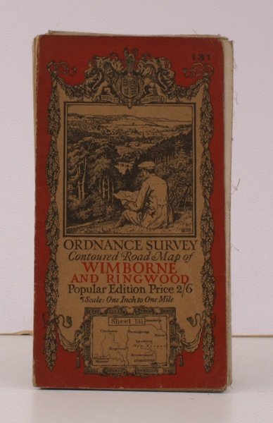 Ordnance Survey Contoured Road Map of Wimborne and Ringwood. Sheet …