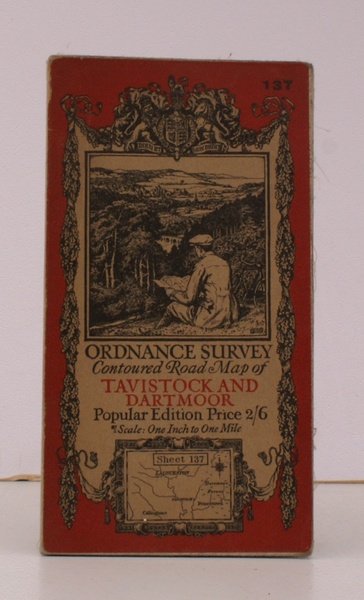 Ordnance Survey Contoured Road Map of Tavistock and Dartmoor. Sheet …