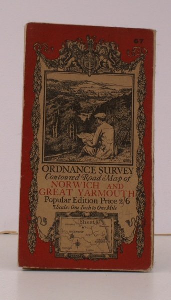 Ordnance Survey Contoured Road Map of Norwich and Great Yarmouth. …