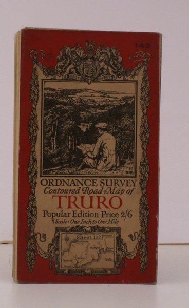 Ordnance Survey Contoured Road Map of Truro and St. Austell. …