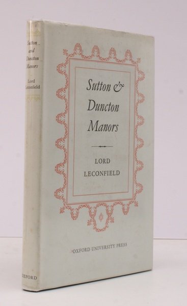 Sutton and Duncton Manors. NEAR FINE COPY IN DUSTWRAPPER