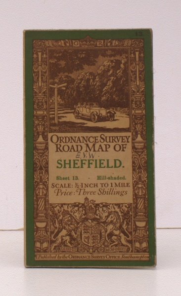Ordnance Survey Road Map of Sheffield. Sheet 13. Hill-Shaded. Scale: …