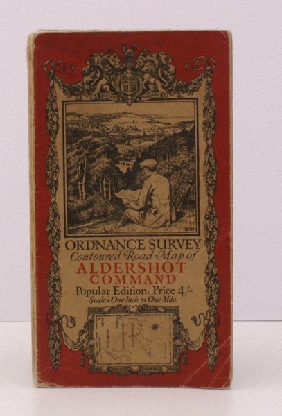 Ordnance Survey Contoured Road Map of Aldershot Command. Popular Edition. …