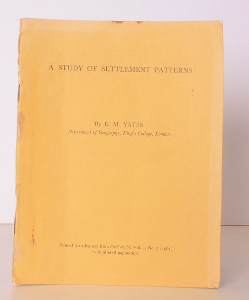 A Study of Settlement Patterns. IN ORIGINAL WRAPPERS