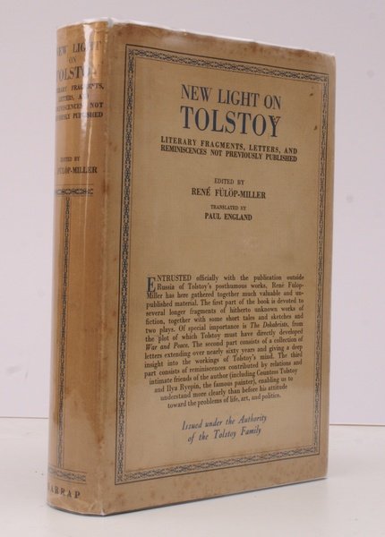 New Light on Tolstoy. Literary Fragments, Letters and Reminiscences not …