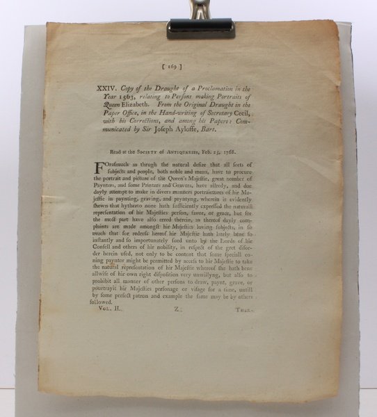 Copy of the Draught of a Proclamation in the Year …