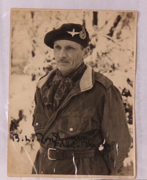 Field-Marshal Sir Bernard Law Montgomery. SIGNED PHOTOGRAPHIC PRINT OF FIELD-MARSHAL …