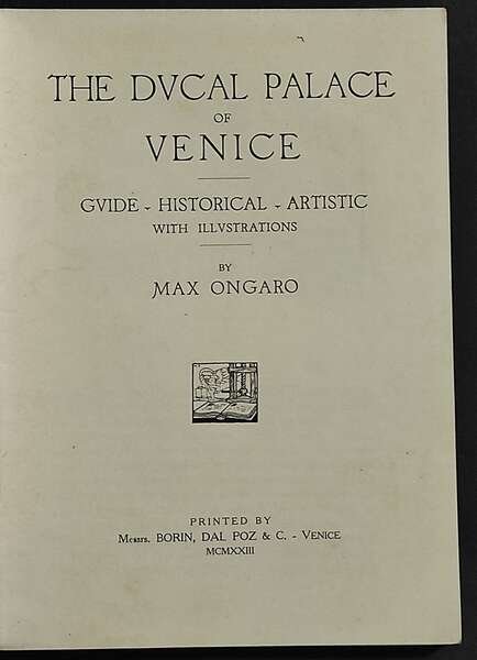 The Ducal Palace of Venice - Guide Historical Artistic - …
