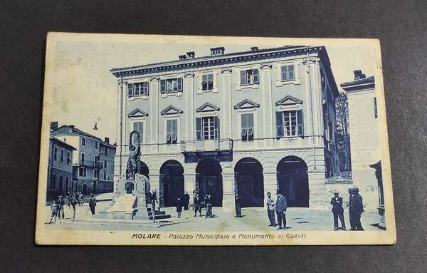 Cartolina Molare - Palazzo Municipale e Monumento ai Caduti