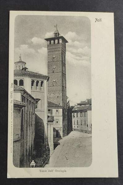 Cartolina Asti - Torre dell'Orologio
